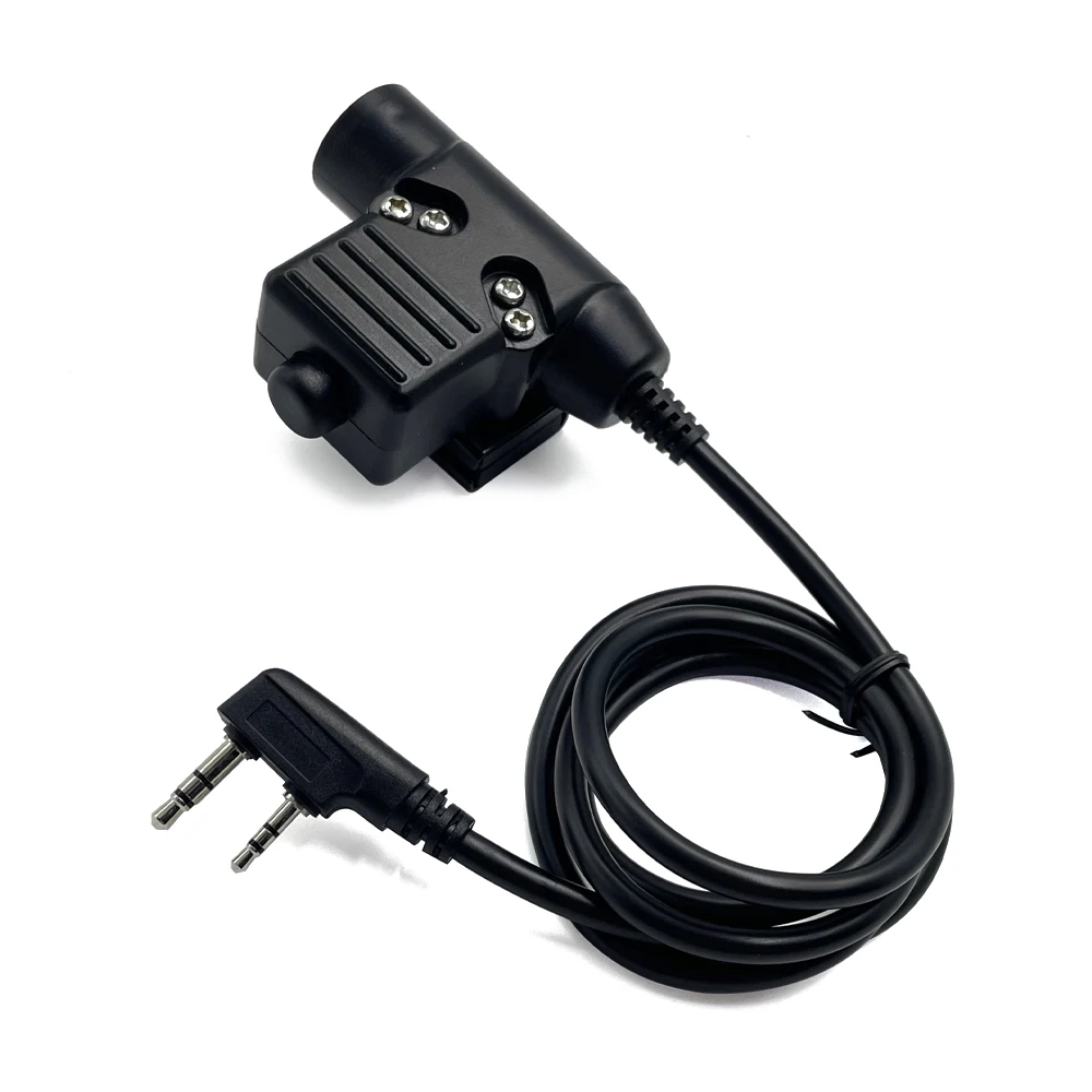 U94 PTT System Tactical Adapter 2 Pin 7.0mm Plug Push to Talk for Kenwood/Baofeng Radio