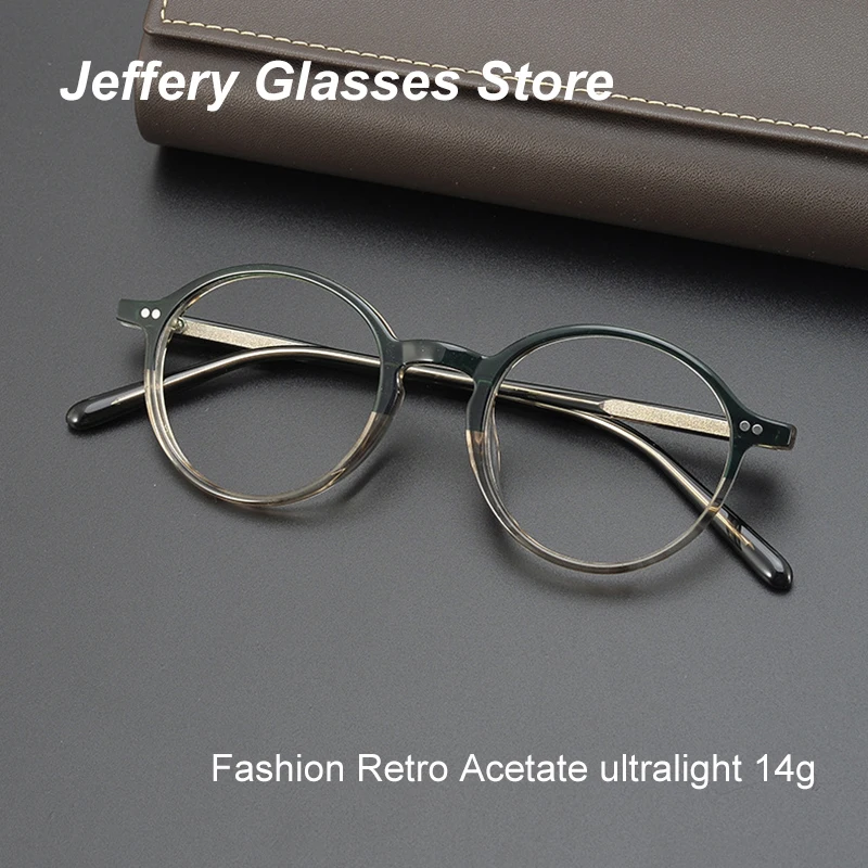 

Japanese Fashion Round Glasses Frame Men Acetate Prescription Eyewear Women Myopia Eyeglasses Presbyopia Lenses Spectacles