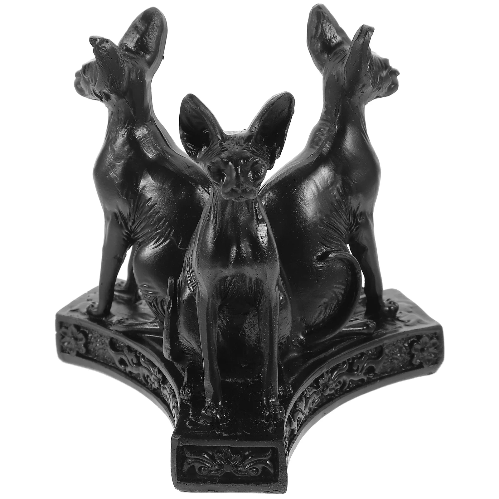 

Resin Ancient Egyptian Cat Goddess Bastet Statue With Crystal Ball Display Holder For Home Decor Office Bar Party