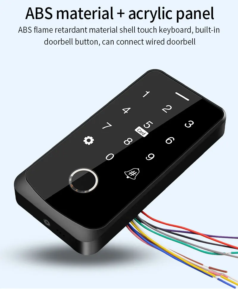 Tuya App NFC Bluetooth RFID IC M1 Access Control Keypad IP65 Waterproof Biometric Fingerprint Touch Screen Access Controller