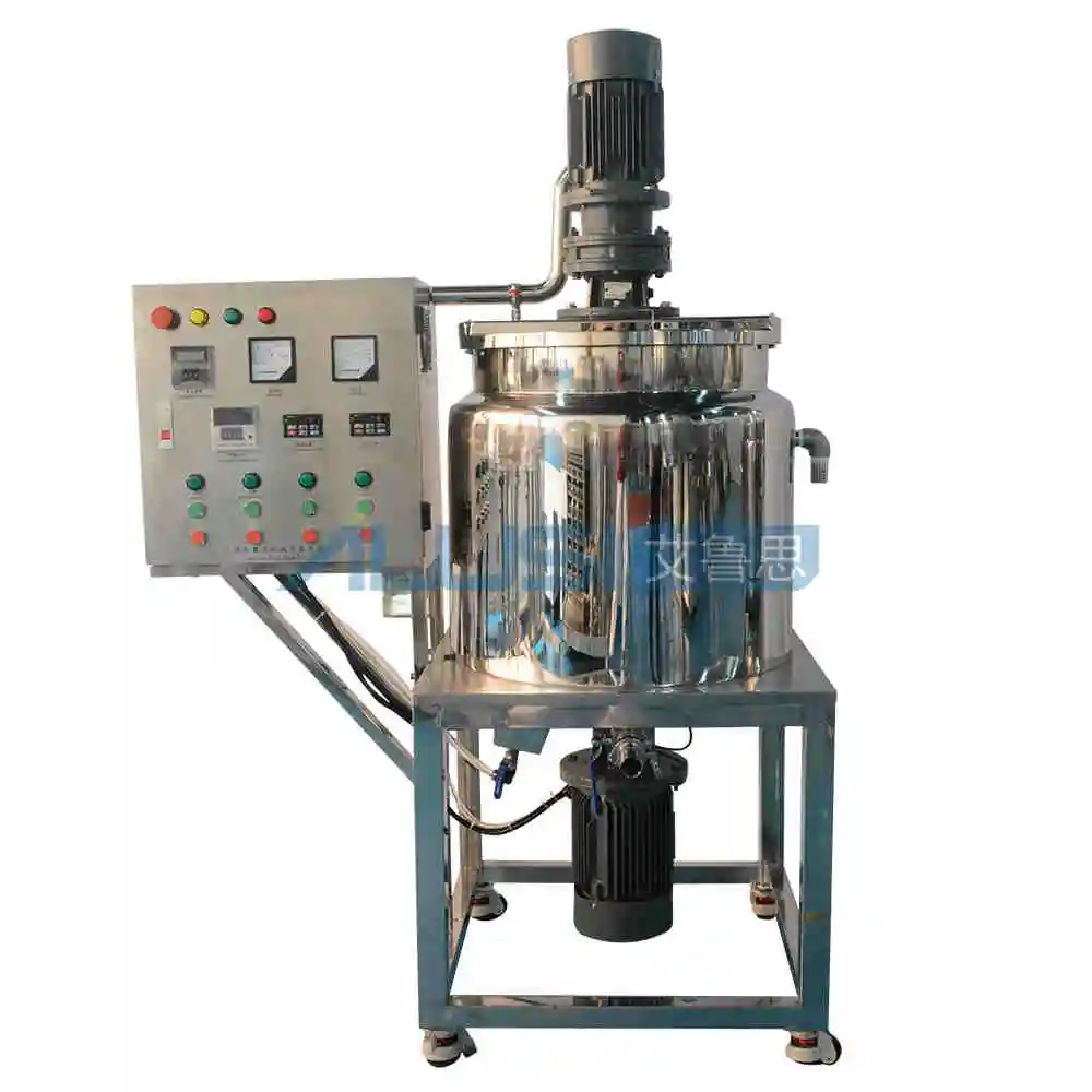 200L Stainless steel SUS304 SUS316 vacuum homogenizing emulsifying pot mixing barrel facial cream making machine