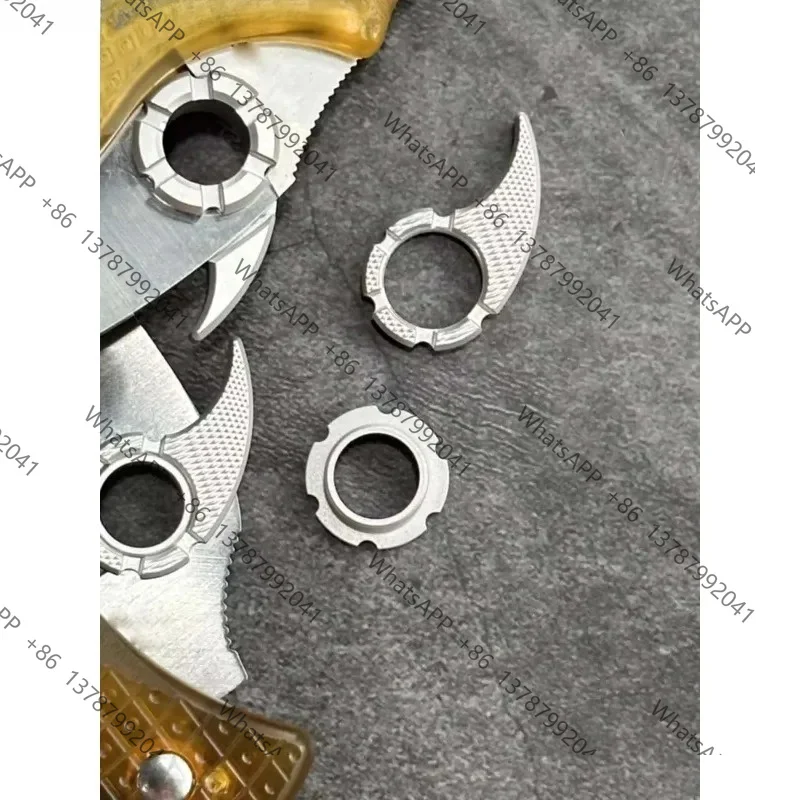 Integrated Aluminum Alloy Fangs Quick Opening And Quick Release Buckle, Folding Knife Round Hole Blade