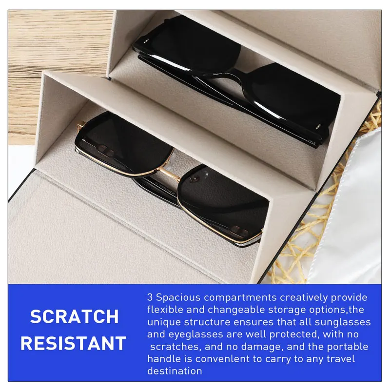 AIRE Sunglasses + 3-Compartment Sunglasses Case Bundle Amazon.com: ProCase 3-layer Sunglasses Storage Organizer, 18  main image 3