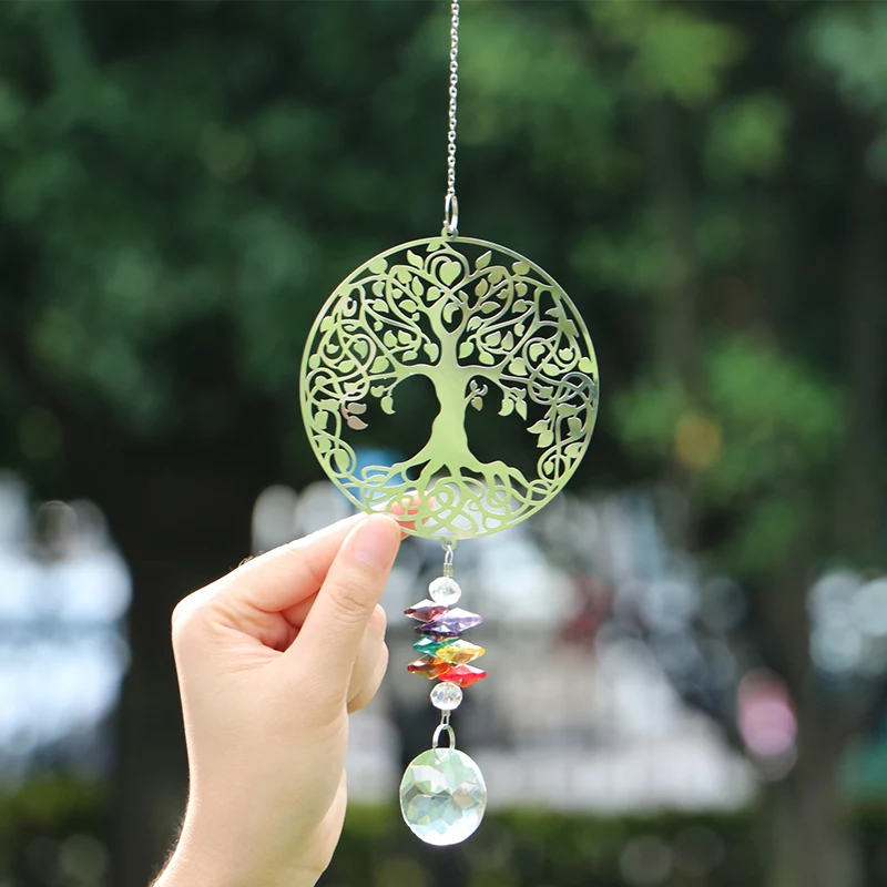 

1pcs Crystal Suncatcher Hanging Ball Prism Pendant Rainbow Maker Window Ornament Home Garden Decoration