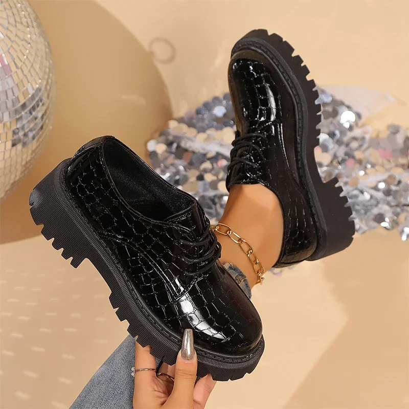 Women Flats Loafers Shoes Casual Cozy Platform Walking Shoes New Brand Lace Up Sport Shoes Dress Zapatillas Female