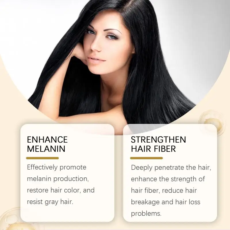Darkening Hair Oil Blackening Natural Black Color Cleansing Strengthen Nourishment Repairing White Grey Hair Caring  Oil