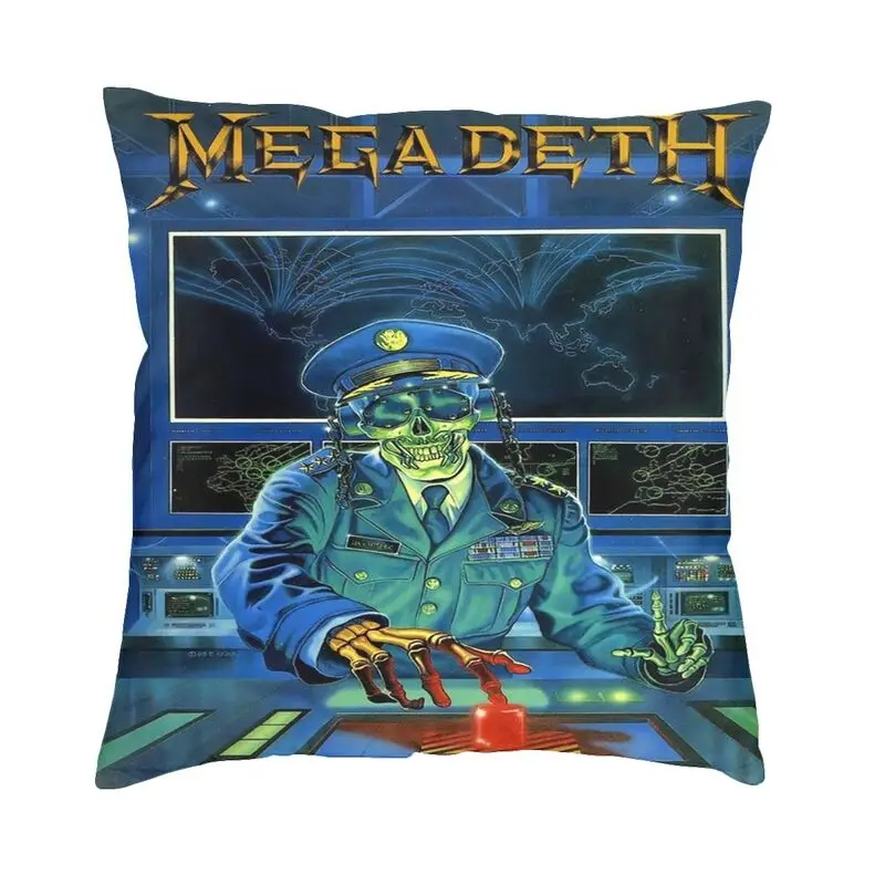 Megadeths Heavy Metal Band Cushion Cover Two Side Printing Throw Pillow Case for Sofa Fashion Pillowcase Home Decoration