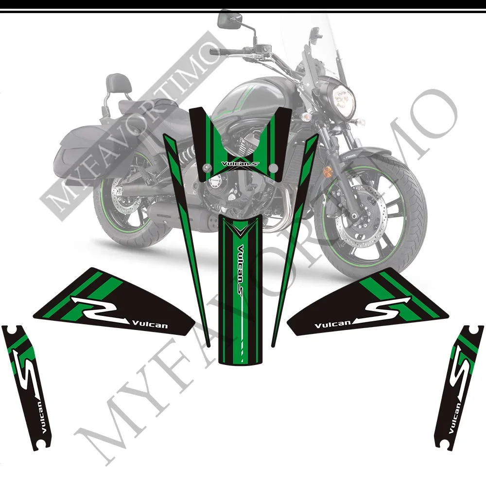 Motorcycle Tank Pad Stickers Decals Oil Gas Fuel Protection Fairing Fender Windshield For Kawasaki VULCAN S 650 VN650 VULCANS