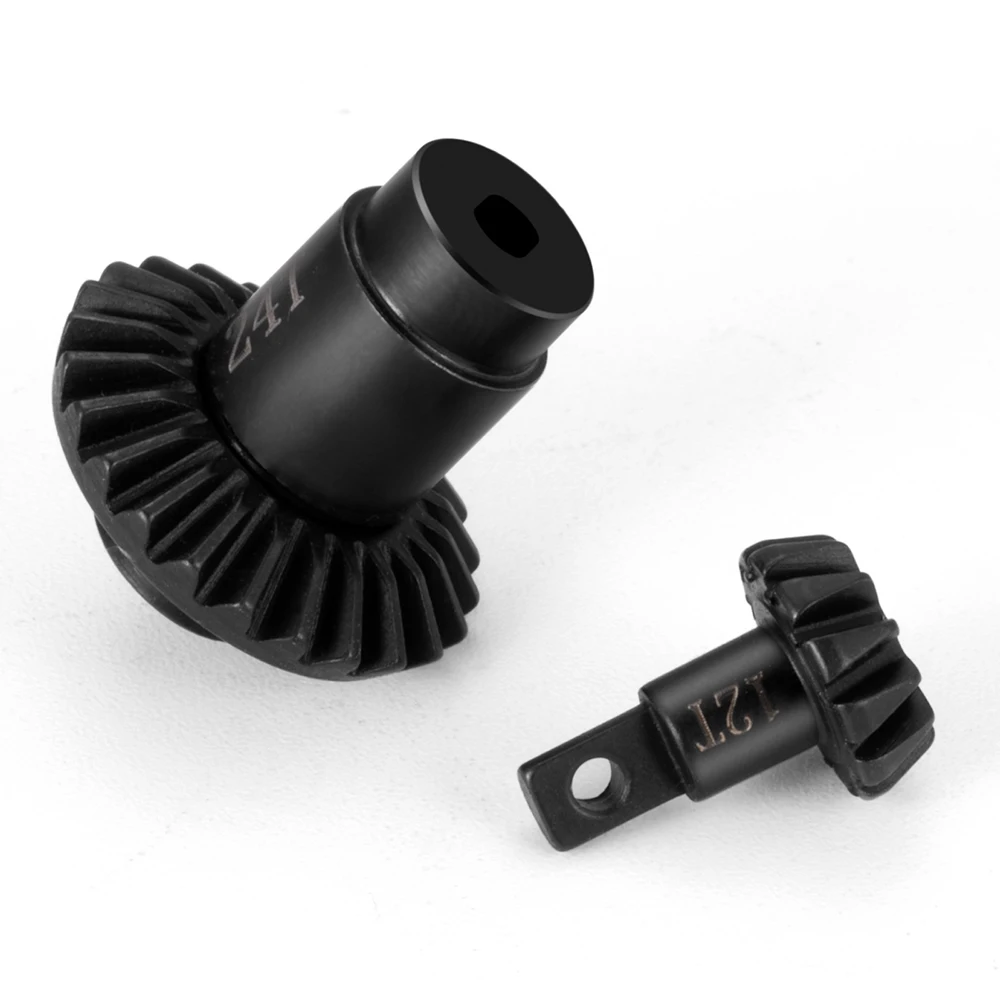 MIBIDAO 24T + 12T 40CR FMS FCX18 1/18 FCX24 1/24 RC 자동차 업그레이드 부품 용 스틸 액슬 기어