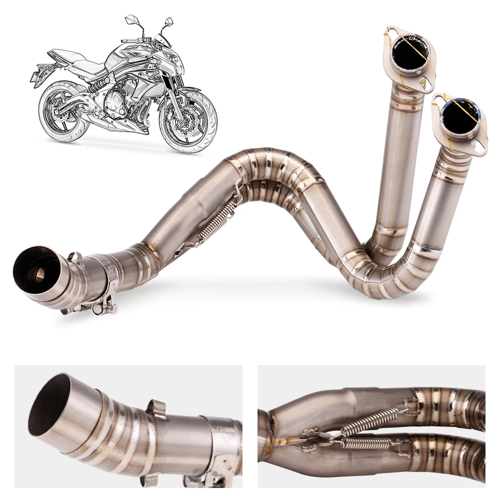 For Kawasaki er6n ninja650 z650 Escape Slip On Front Tube Link Pipe Connect Original full Motorcycle Exhaust System