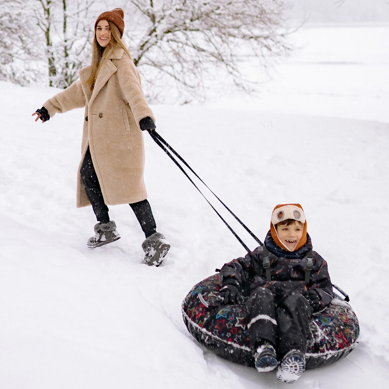 

1Set Children Skiing Teaching Harness Adjustable Safety Strap Balance Ski Traction Belt Skating Anti-Fall Strap for Kids