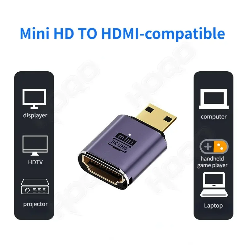 HDmi Version 2.1 Extension HDMI-Compatible adapter UHD 4k@120hz 8K@60Hz mini hdmi to hdmi for Z16P Portable monitor