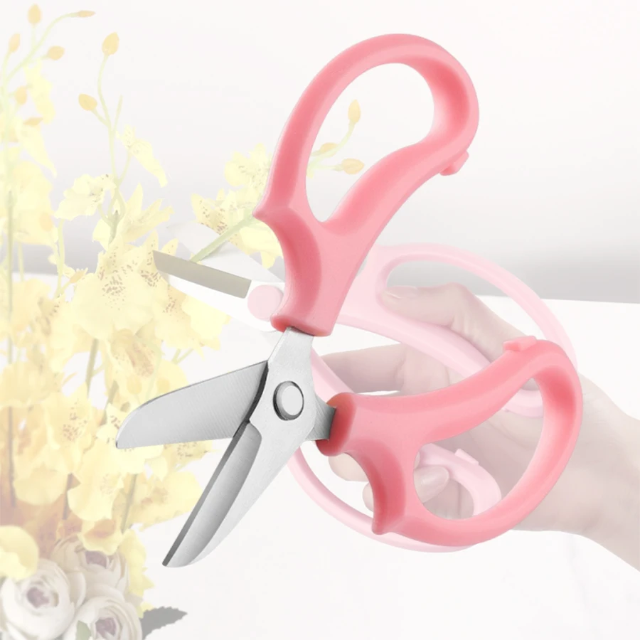Stainless Steel Floral Scissors Rose Flower Pruning Shears Labor-saving Modification Plant Potted Gardening Pruning Hand Tools