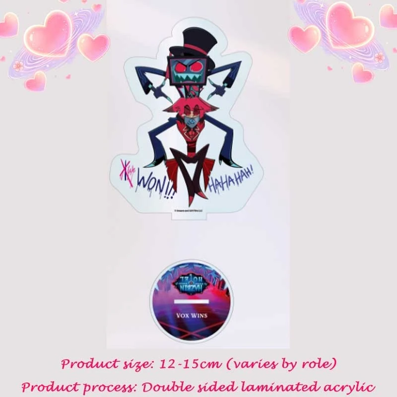 Vox Balck Balloon Market Ver. Suporte de Acrílico para Recriação de Figuras: Placa de Acrílico Colecionável do Alastor e Sir Pentious - Brinquedos e Ornamentos