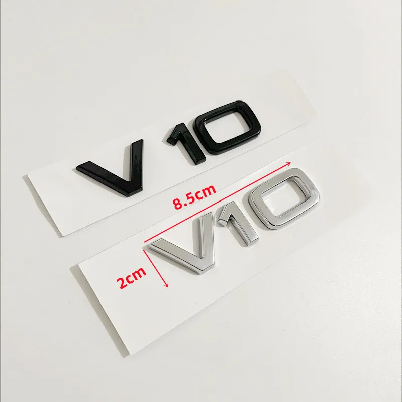 3D ABS Black Chrome Car Letters Body Sticker Fender Side Emblem For Logo Audi R8 V10 Plus S8 S6 RS6 A6 C6 RS8 Accessories