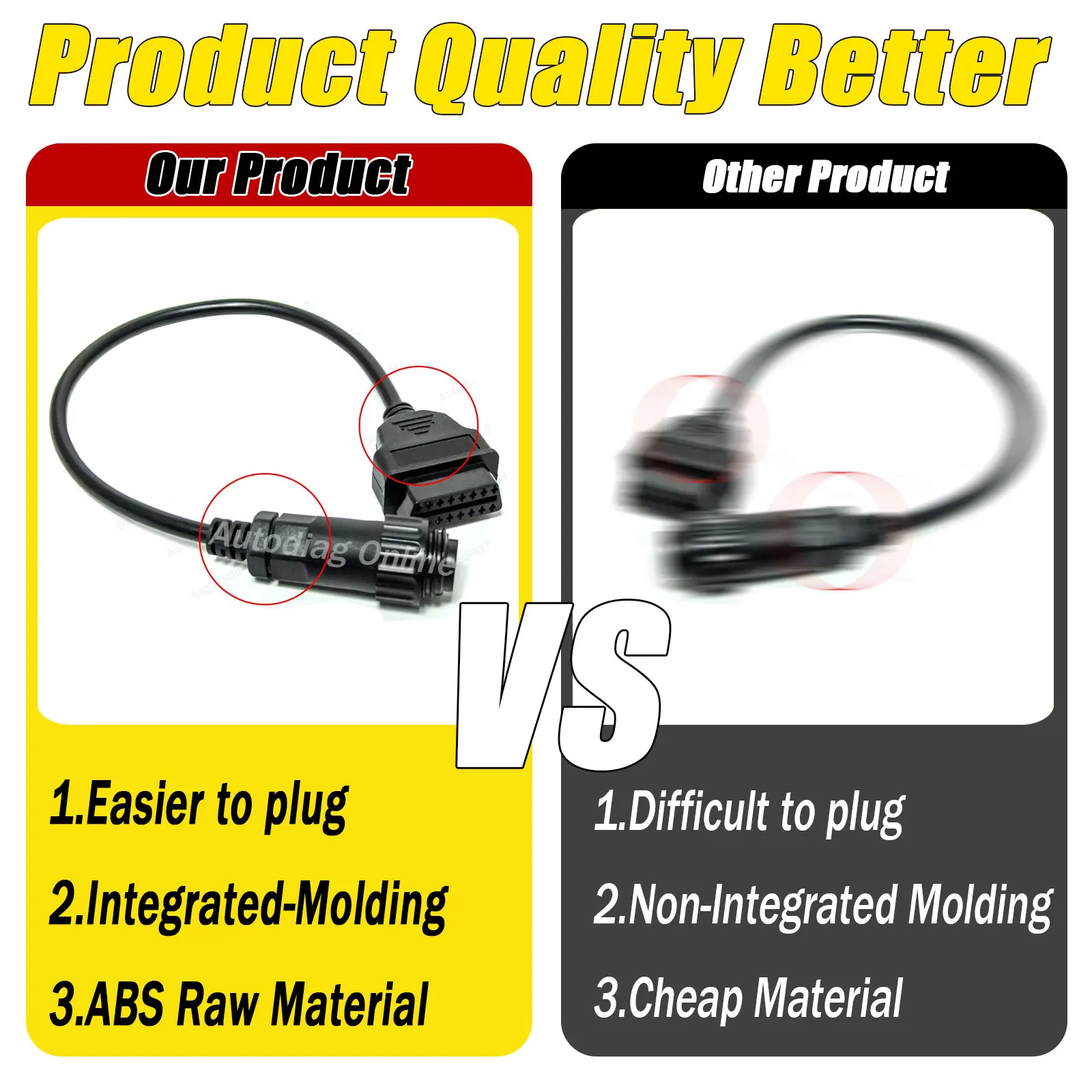 Picture 6: Trailer Diagnostic Cable For Knorr Wabco Trailer Diagnostic Cable For Delphi/AUTOCOM/CDP/VD DS150E Truck OBD2 Adapter Cable