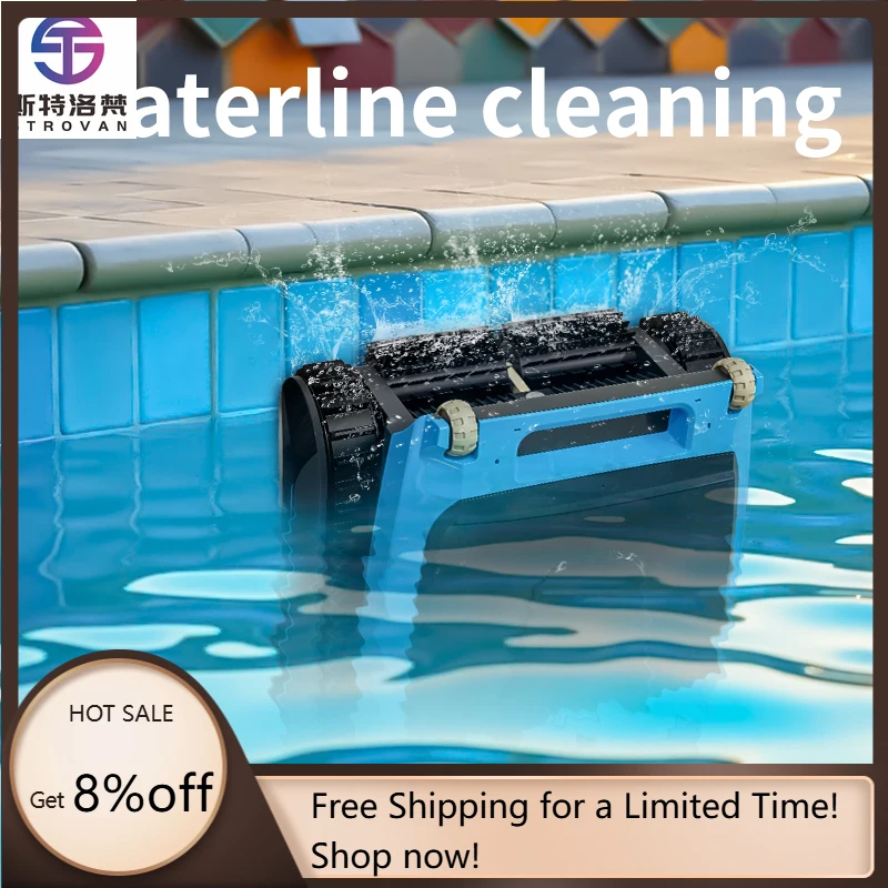 

STLF Advanced Intelligence Smart Auto Wall-Climbing Robotic Pool Cleaner - 500㎡ Swimming Pool Vacuum System with AI Navigation
