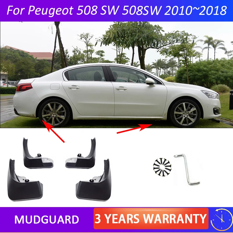 Mud Flaps Splash Guards Fender Durable Mudguards Protect For Peugeot 508 SW 508SW 2010~ 2018 2017 2016 2015 2014 Car Accessories