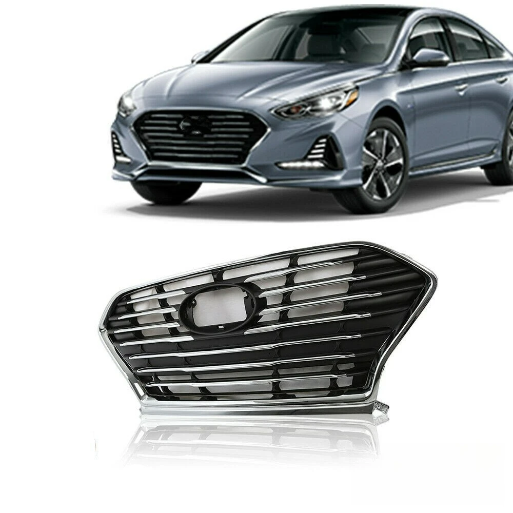 For Hyundai Sonata 2018 2019 2020 Front Upper Grille Chrome Replacement Grill