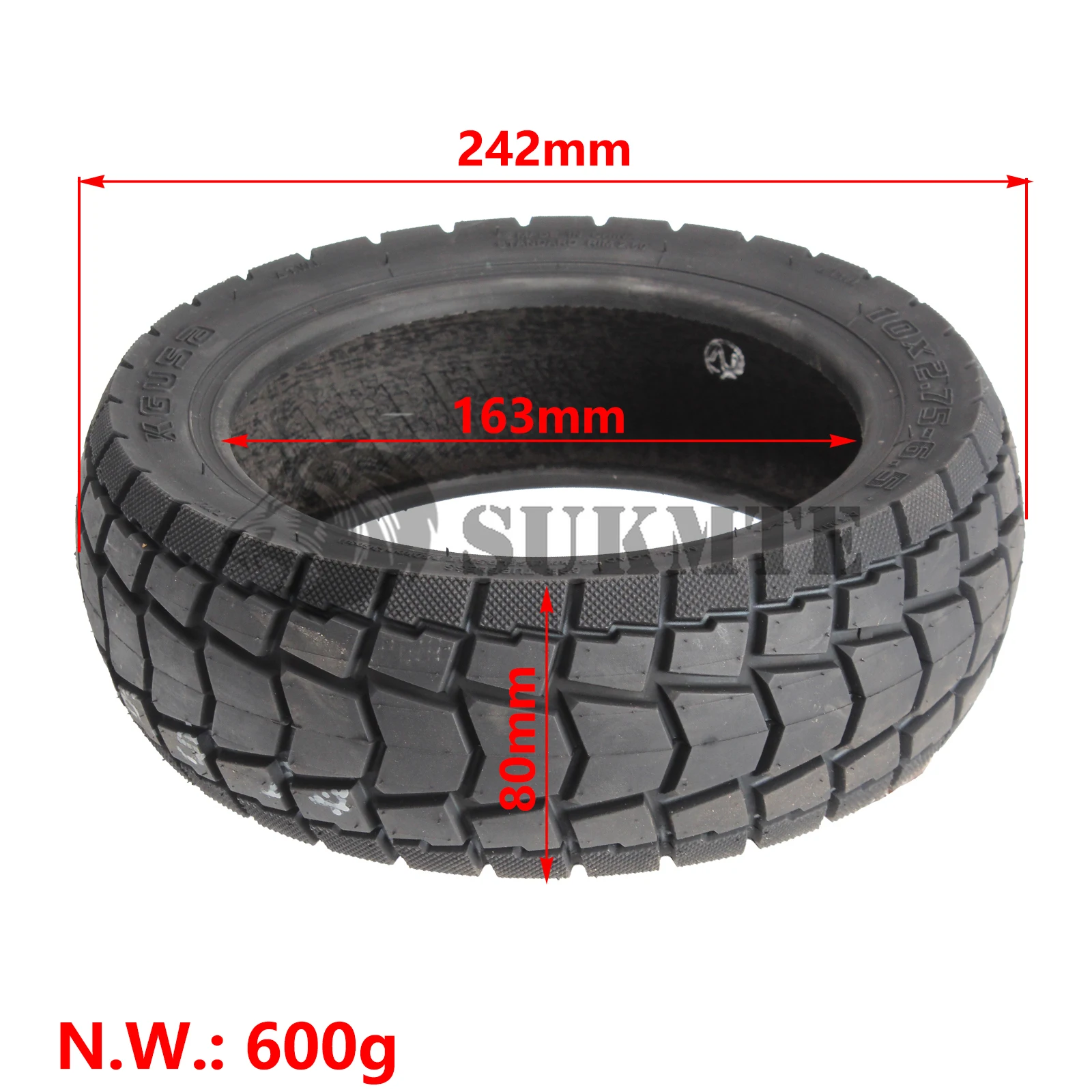 6PR Tubeless 10x2.75-6.5 Tire For Speedway 5 Dualtron 3 Electric Scooter 10 Inch 10*2.75-6.5  Off-road Tire Parts