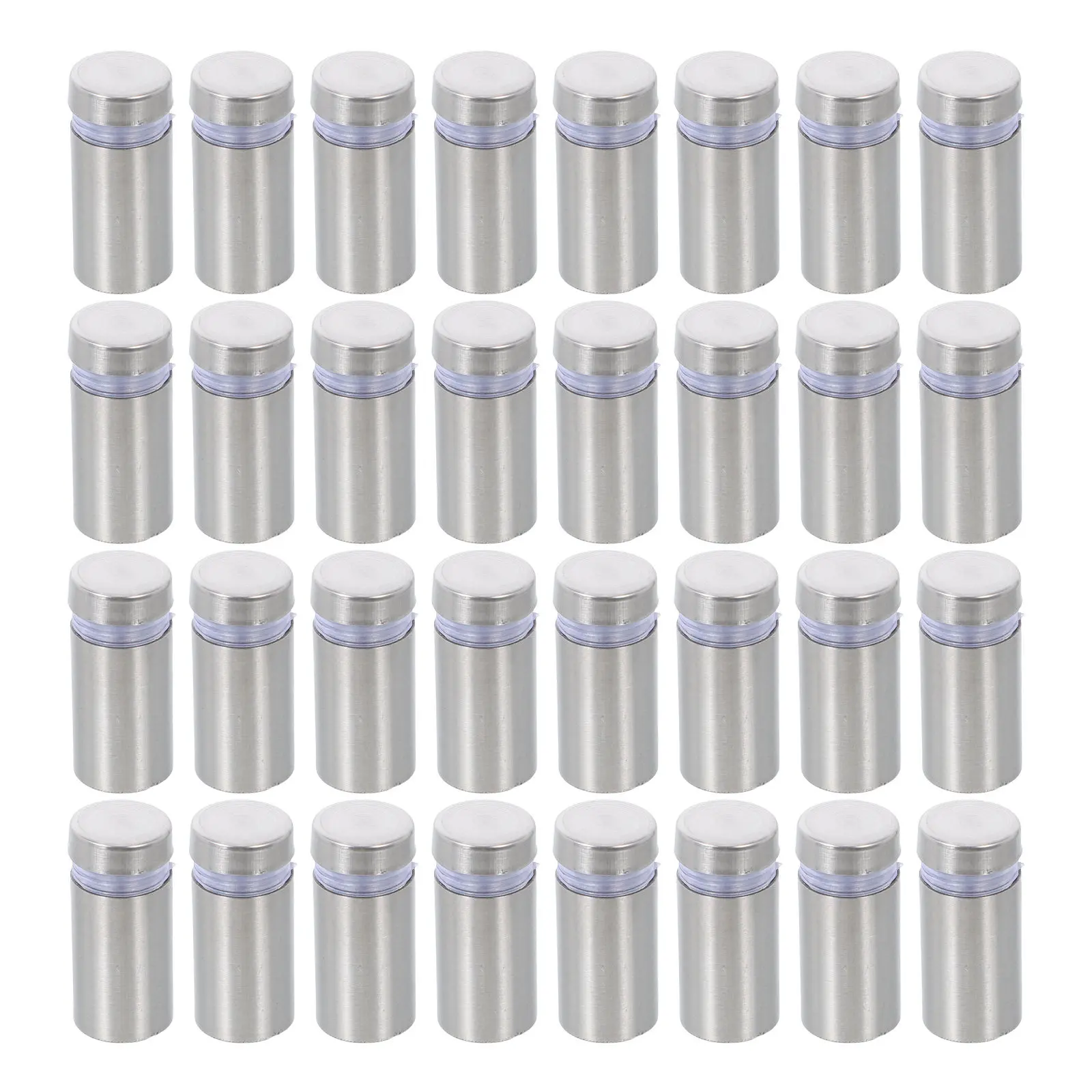 

32Pcs Stainless Steel Advertising Nails Standoff Sign Mounting Screws for Wall Glass Display Board Artwork Poster Signage