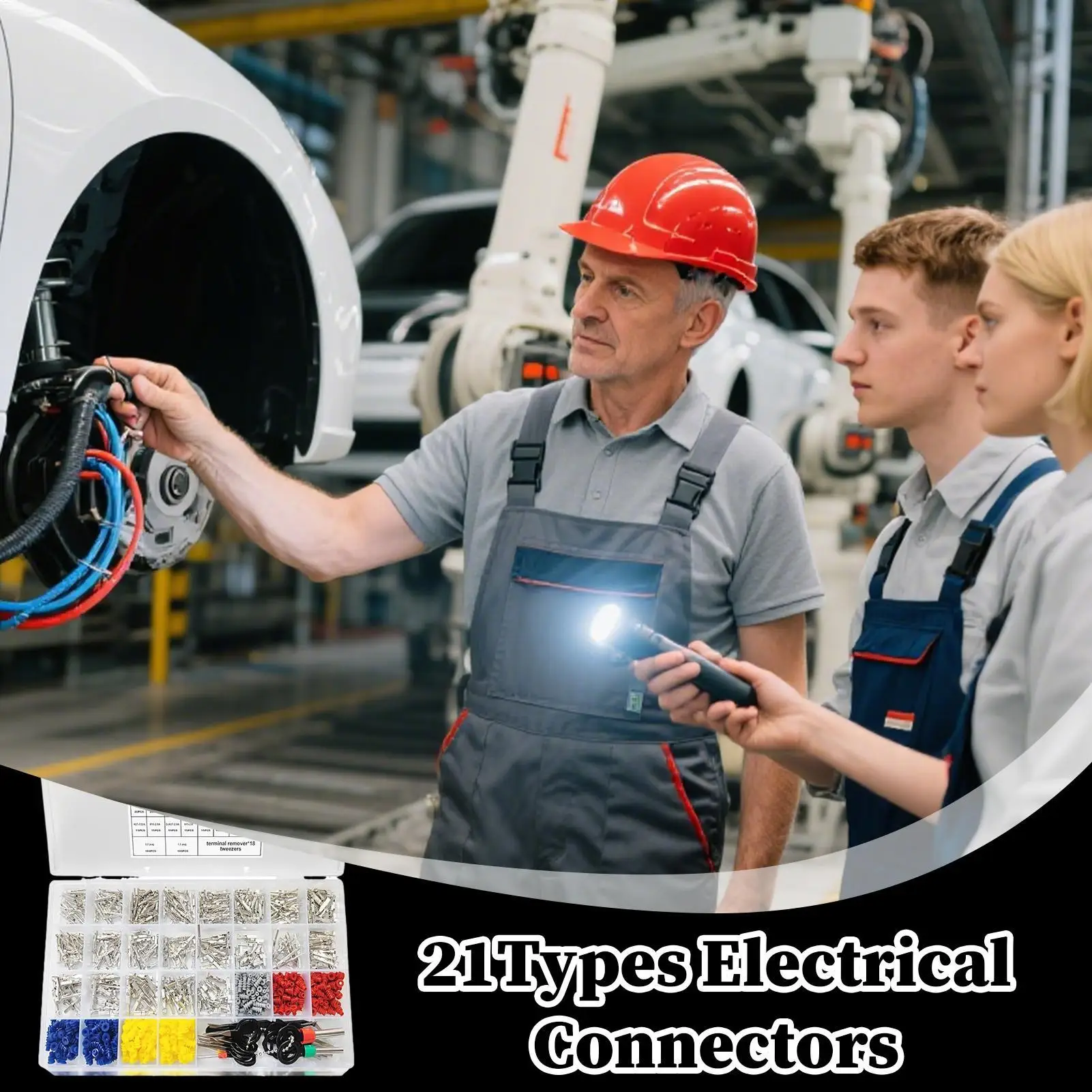 

Electrical Connectors Kit 21 Types Wire Crimp Pins Set Dustproof Electrical Connectors Kit 1/1.5/1.8/2.2/2.8/3.5mm For Home Car