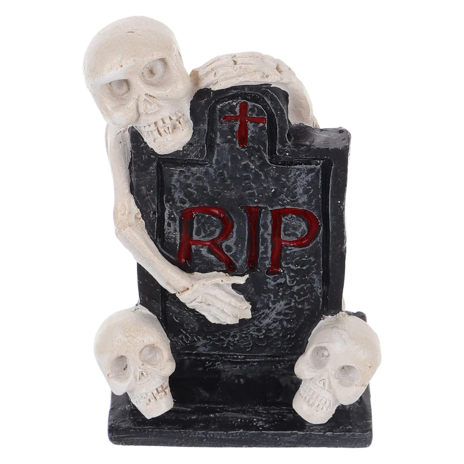 

Miniature Tombstone Halloween Decoration Resin Grave Stone Ornament For Party Home Bar Haunted House Spooky Graveyard Yard Props