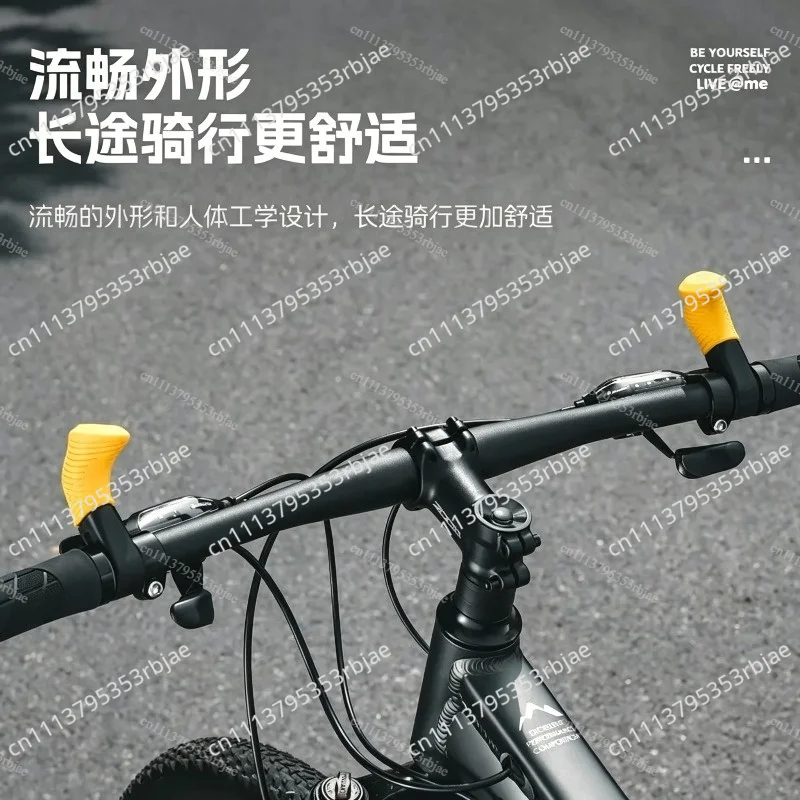 Bike Bar Ends Ergonomic Thumb Horn Bar Ends For Mountain Bike Cycling Handlebar Grips MTB Auxiliary Handlebar Accessories