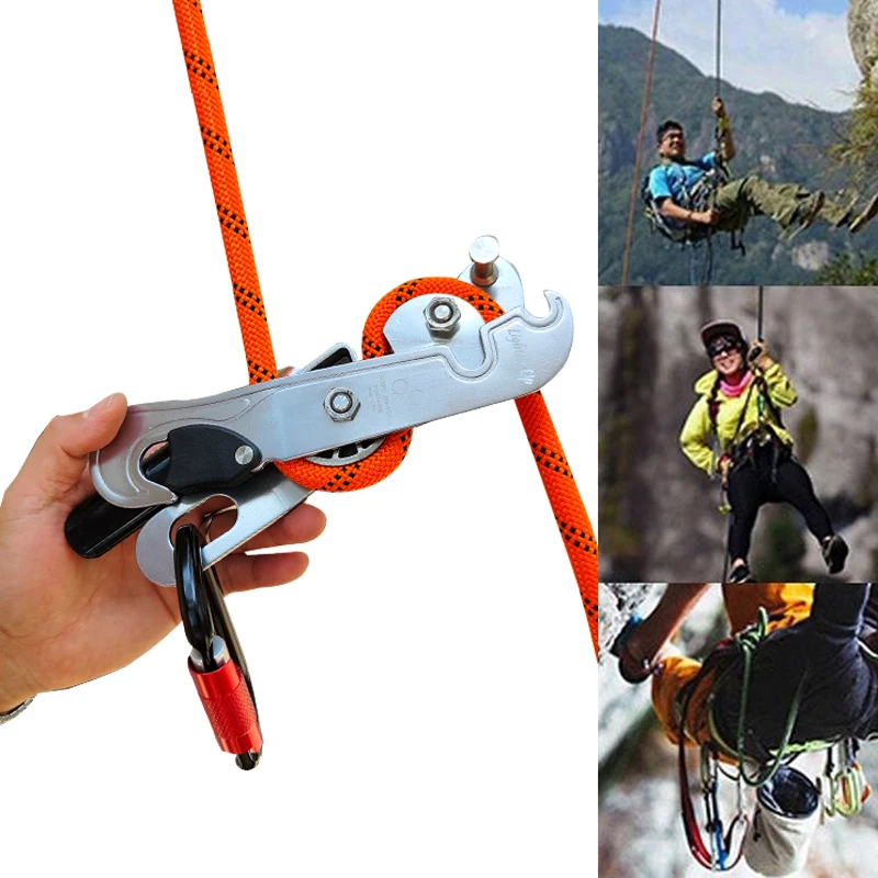 180kg Climbing Stop Descender Rock Climbing Descent Device STOP Device Handle-Control Descender Rappelling Downhill Abseiling