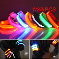 1/3/5PCS Usb Rechargeable Strip Running Light Reflective Safety Armband Led Led Bracelet Flashing Luminous Running Armband