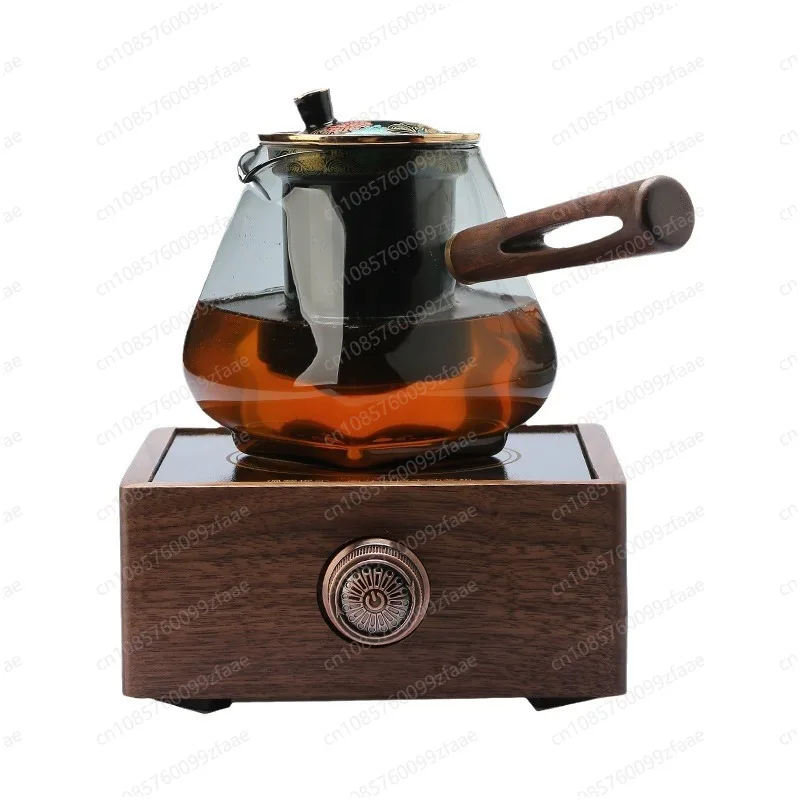 

Электрическая керамическая плита из грецкого ореха, бытовой домашний утолщенный стеклянный чайник, устойчивый к высоким температурам, разделение чая, луч для заваривания чая