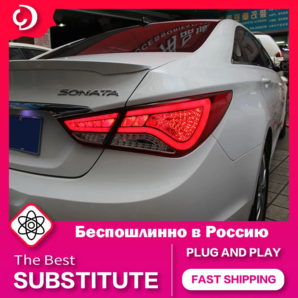 AKD Car Styling Taillights for Hyundai Sonata 8 2011-2015 Sonata MK8 LED Tail Light DRL Tail Lamp Turn Signal Rear Reverse Brake