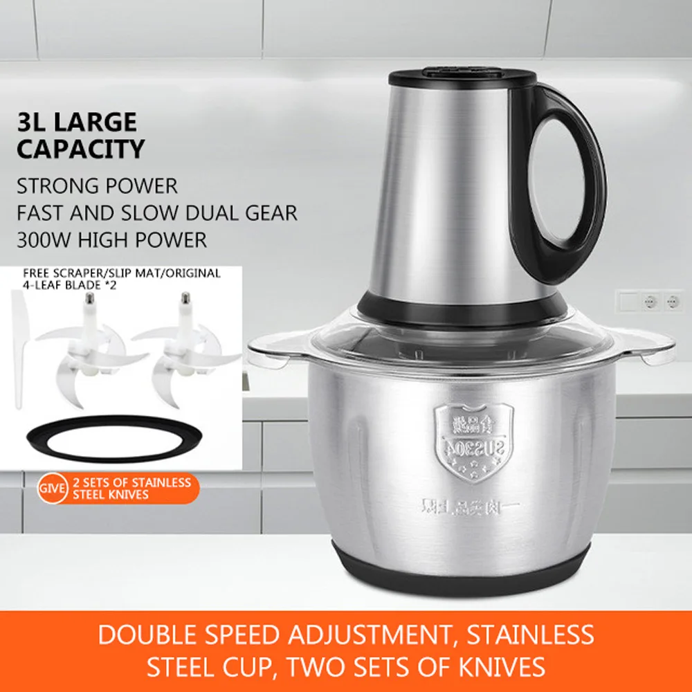 مفرمة اللحم الكهربائية المنزلية مفرمة اللحم من الفولاذ المقاوم للصدأ مفرمة اللحم تحريك حشو الفلفل منتج أغذية قطاعة اللحوم