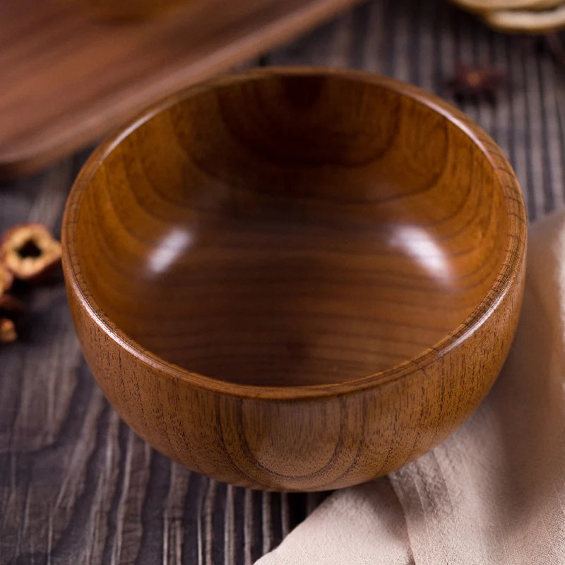 Japanische Saure Jujube Holz Schüssel Erwachsene und Kinder Holz Schüssel Küche Lebensmittel Behälter Reis Salat Nudeln Schüssel Haushalt Geschirr