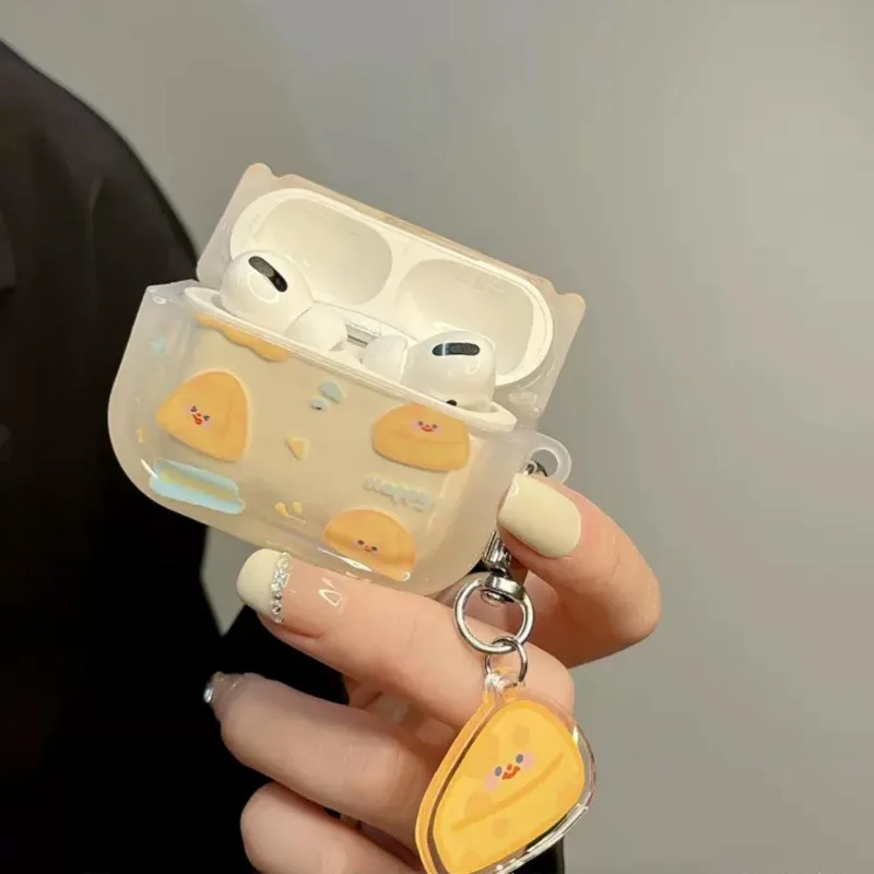 

For Airpods Pro3 Cute Cheese Yellow Cheesecake Bluetooth Earphone Case, Suitable for Airpods 4 1 2 3 AirpodsPro2/Pro Soft Shell