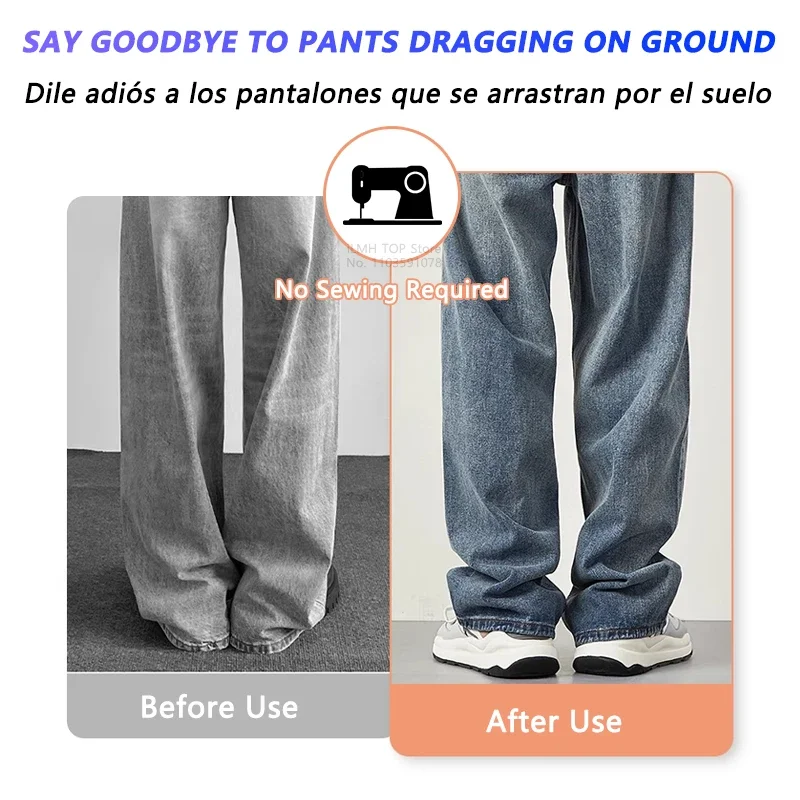 5-20PCS Non-Slip Pants Edge Clip Invisible Leg Shortening Clip Quick Fix Hem Clip Hidden Pants Adjuster Sewing Accessories