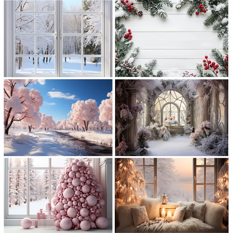 

Winter Christmas Eve Festival Decoration Living Room Photography Backdrops New Year Holiday Fireplace Party Background JS-11