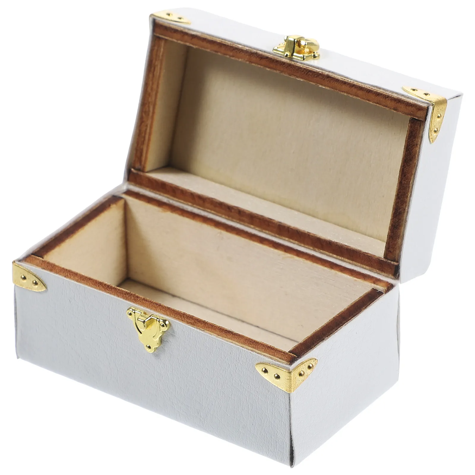 

Miniature Vintage Suitcase Travel Trunk Mini House Accessories Miniature Storage Case Retro Dollhouse Decor