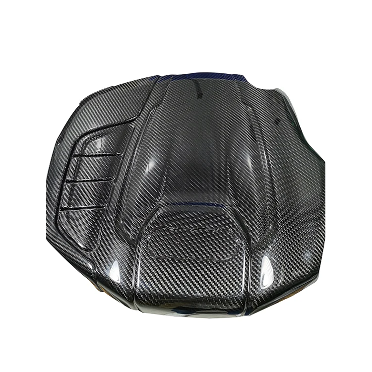 3K Twill Carbon Weave In Glossy Finish Dry Carbon Fiber Engine Cover For AUDI A4,A5,A6,A7,Q5,Macan B9