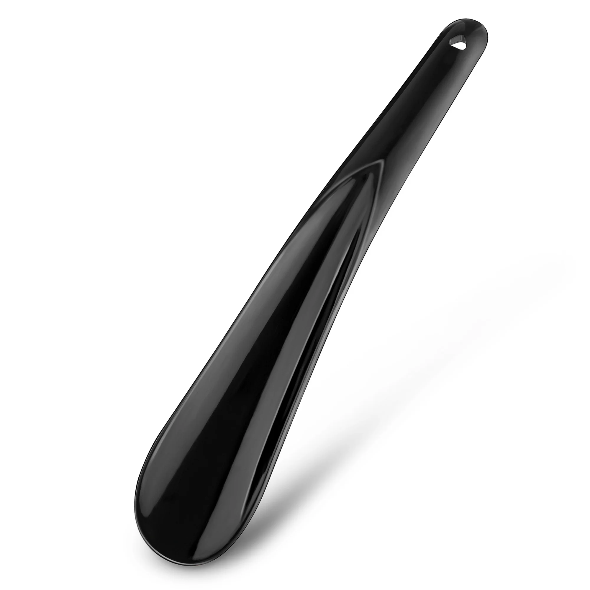 ZOMAKE 20Cm Long ShoeHorn Professional Plastics Shoe Spoon Black Wear Shoe Helper Easy Carry Aid Tool Accessories for Unisex