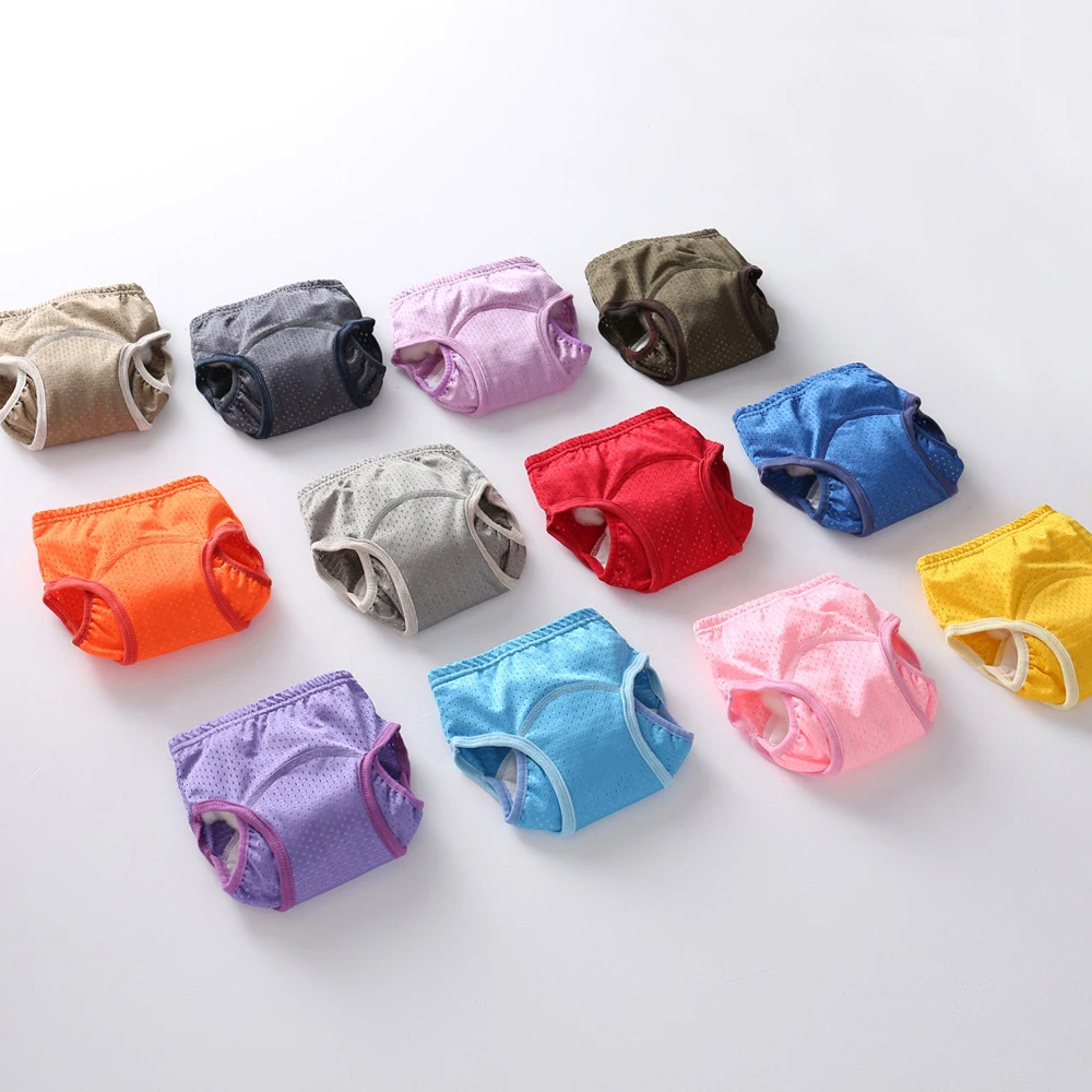 New Mesh Baby Waterproof Training Pants Summer Cotton Baby Diaper Infant Shorts Nappies Panties Nappy Changing Underwear Cloth