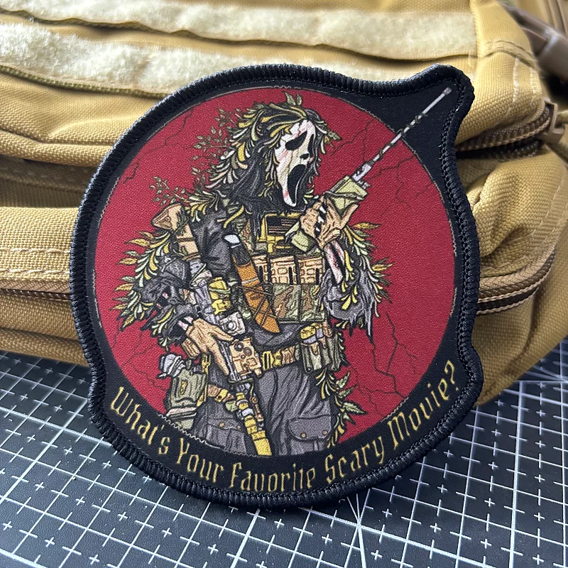 "chamada para suporte" emblema masculino exército mascarado soldado sniper guerreiro tático remendo braçadeira militar impressão gancho & loop remendos