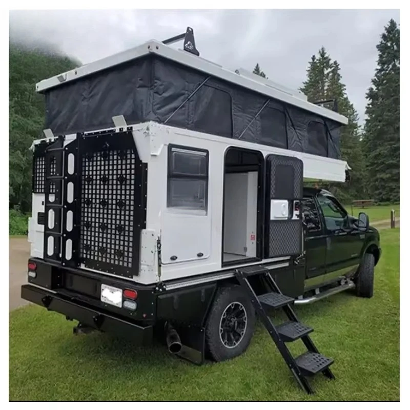Hot Sale Long Case Aluminum Pop RV Camper Automatic Lift Top For 4x4 Pickup Truck Bed