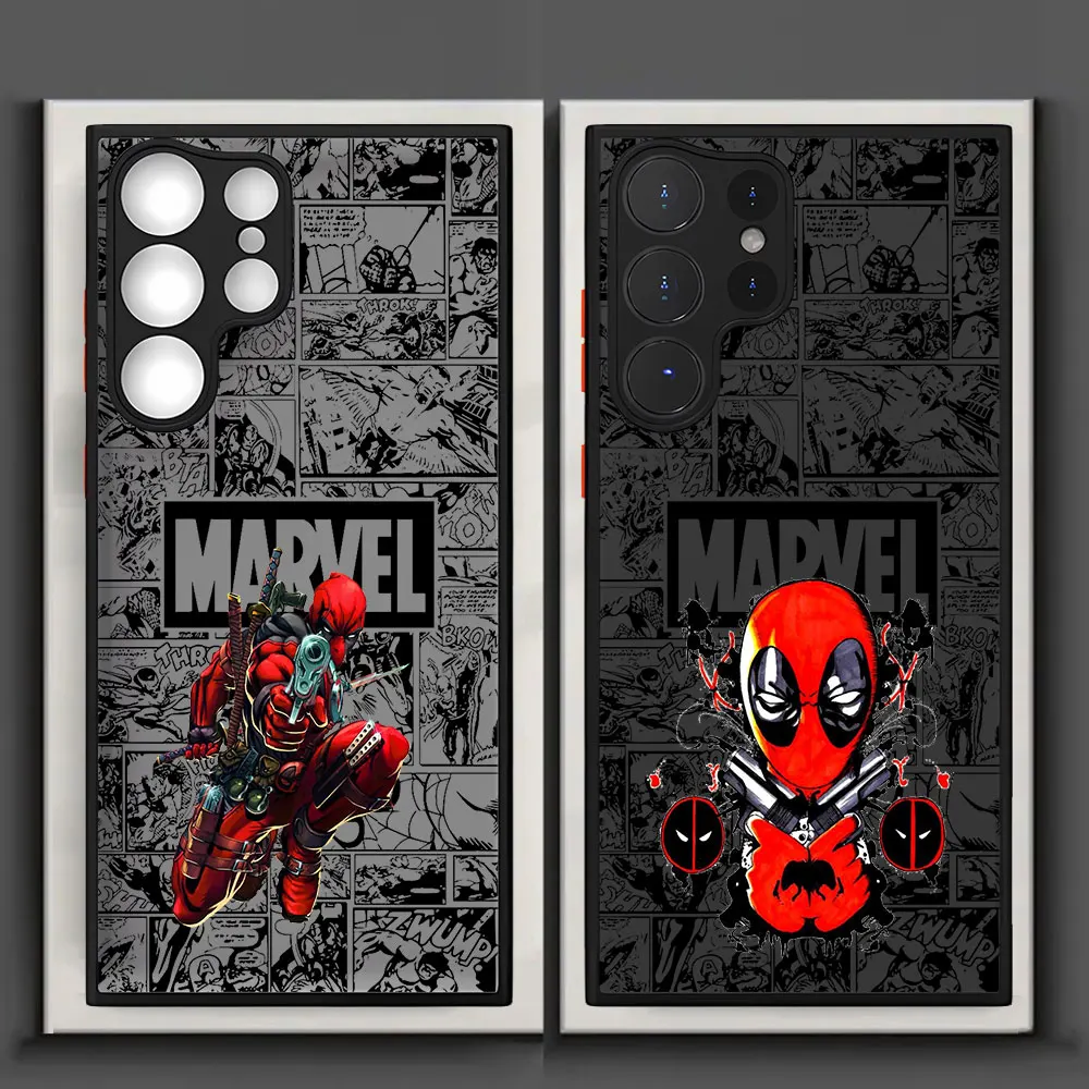 phone case For Samsung Galaxy S21 S23 S24 Ultra S20 FE S22 S10 Plus Protective Sleeve Cover fundas Marvel Comic Deluxe Deadpool