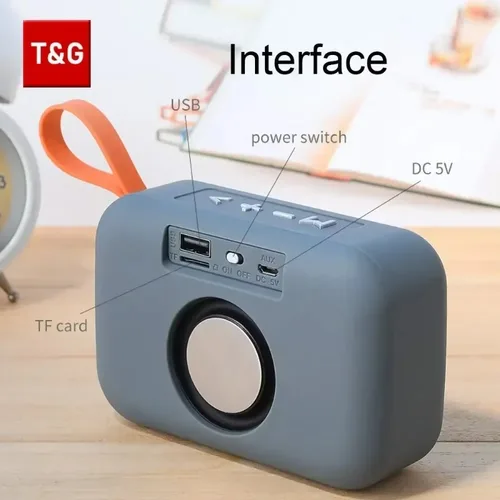 Imagen 2 del producto Altavoz T & G TG506, Mini barra de sonido inalámbrica portátil, Bluetooth, altavoz HIFI para interiores y exteriores, compatible con tarjeta TF, Radio FM, resistente al agua