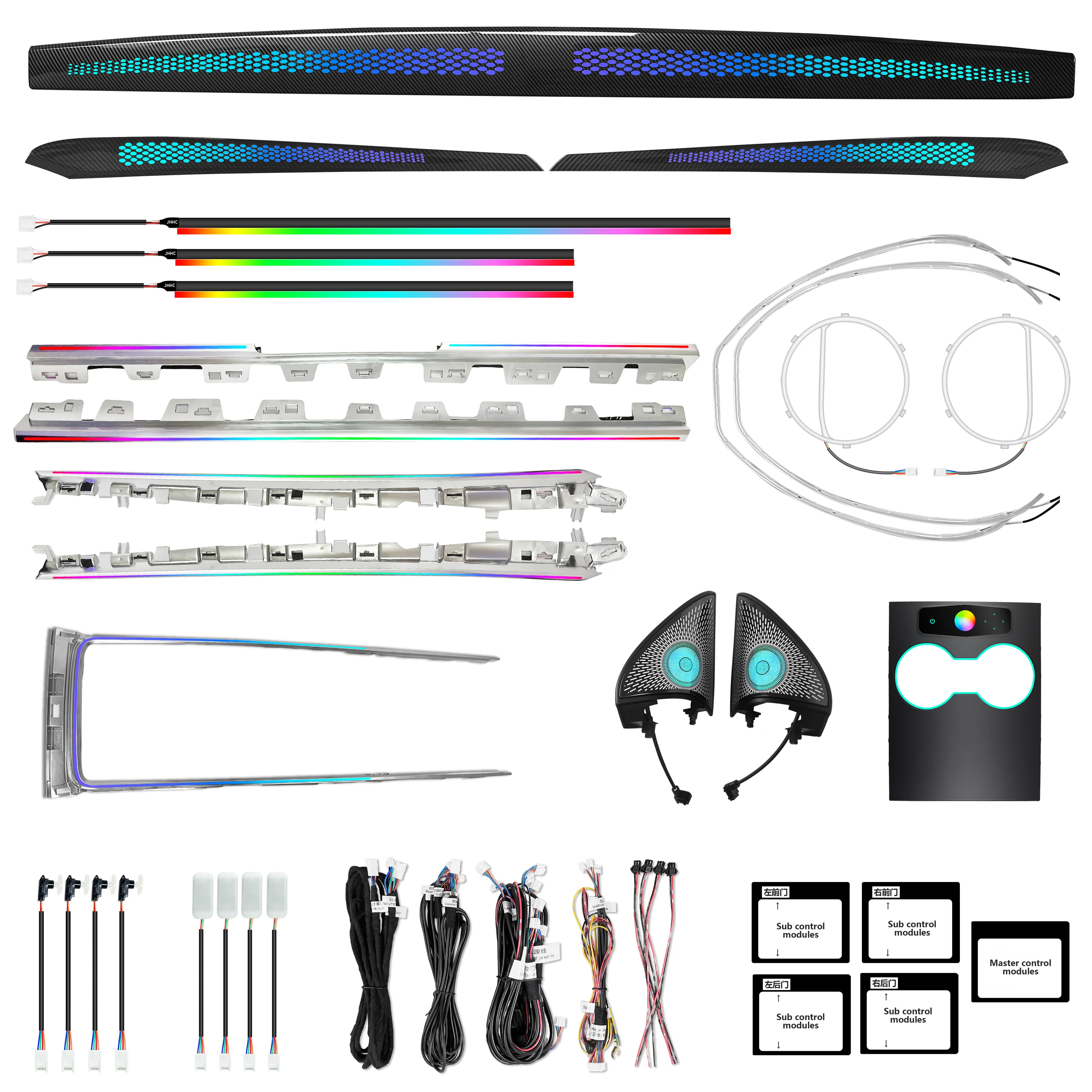 

Обновление светодиодного освещения салона автомобиля Symphony, аксессуары для Tesla Model 3 Y 2021-2024, украшение атмосферной световой ленты