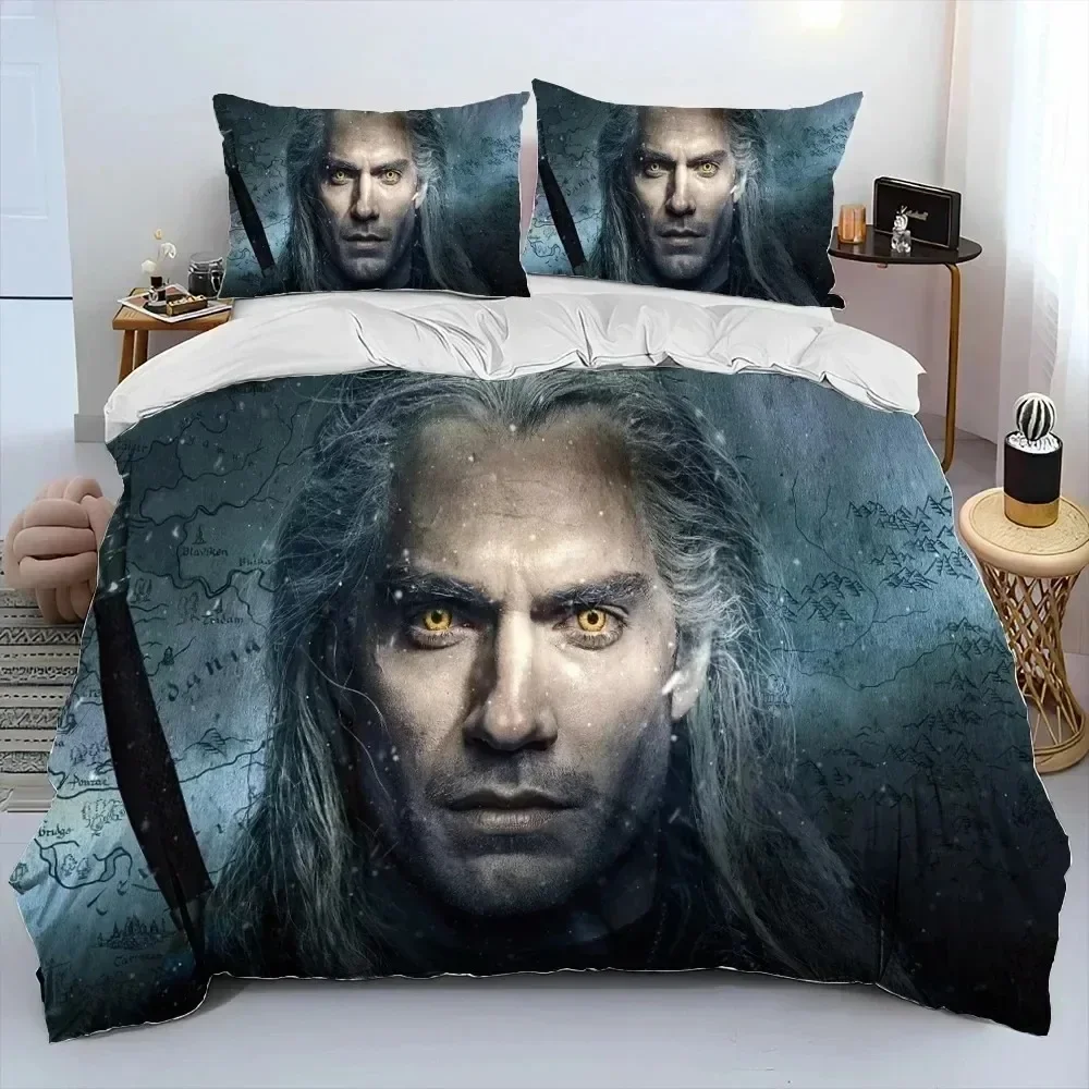 

3D The W-Witcher Game cartoon Comfortable Duvet Quilt Cover Pillowcase Bedding Set Children Bedroom Decoration Home Textile