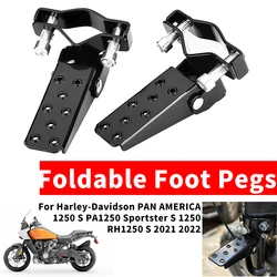 For Harley-Davidson PAN AMERICA 1250 S PA1250 Sportster S Fit Black Motorcycle Passenger Foot Peg Rear Pedal Footrest 25-28mm