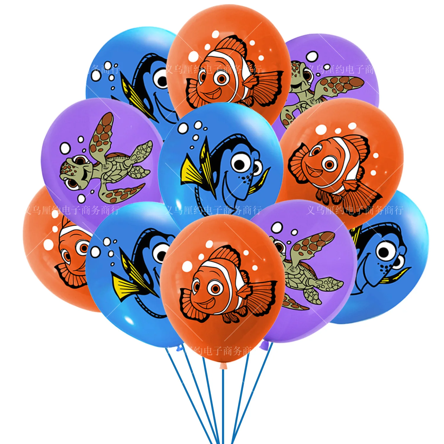 10/20pcs Disney Finding Nemo Fish Sea Animal Clownfish Balloon Ocean World Under Sea Birthday Party Decor Baby Shower Supplies