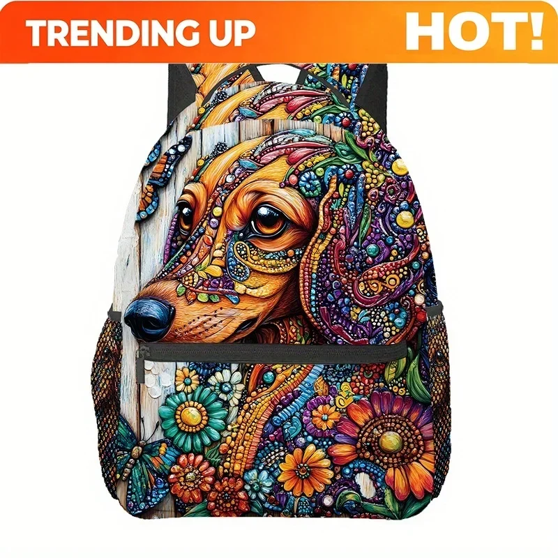 Custom Bag An Adorable Dachshund Dog (12) Backpack, Travel And Hiking Backpack, Computer Backpack Comfortable And Lightweight Su